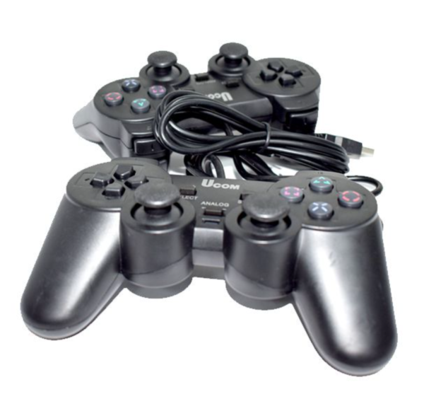 DW KD208 B UCOM 2-in-1 PC Dual Shock Joypad Controller / Gamepad - Black