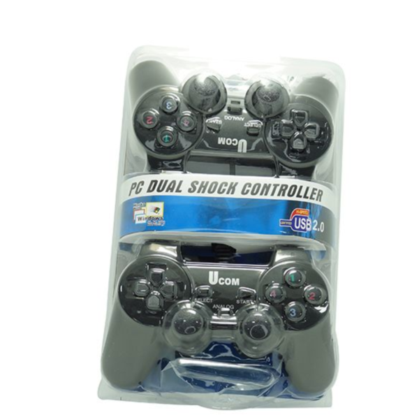 DW KD208 B UCOM 2-in-1 PC Dual Shock Joypad Controller / Gamepad - Black - Image 2